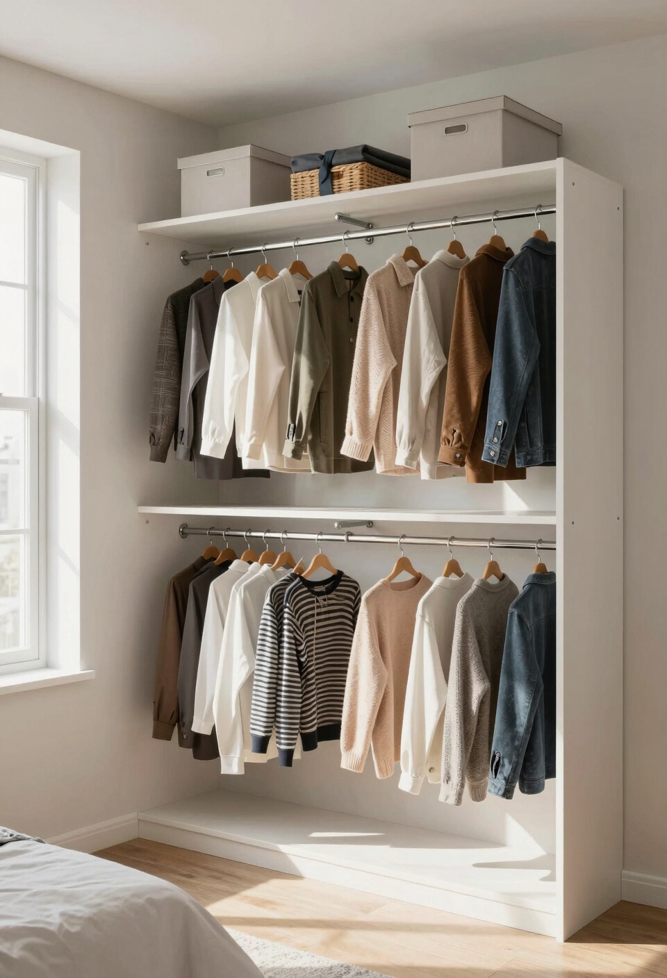 maximize closet vertical space
