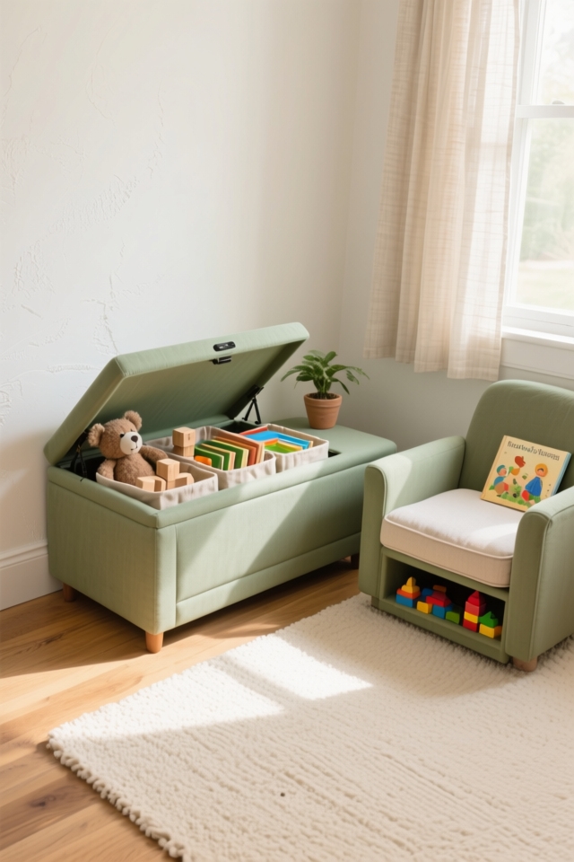 multifunctional kid seating storage