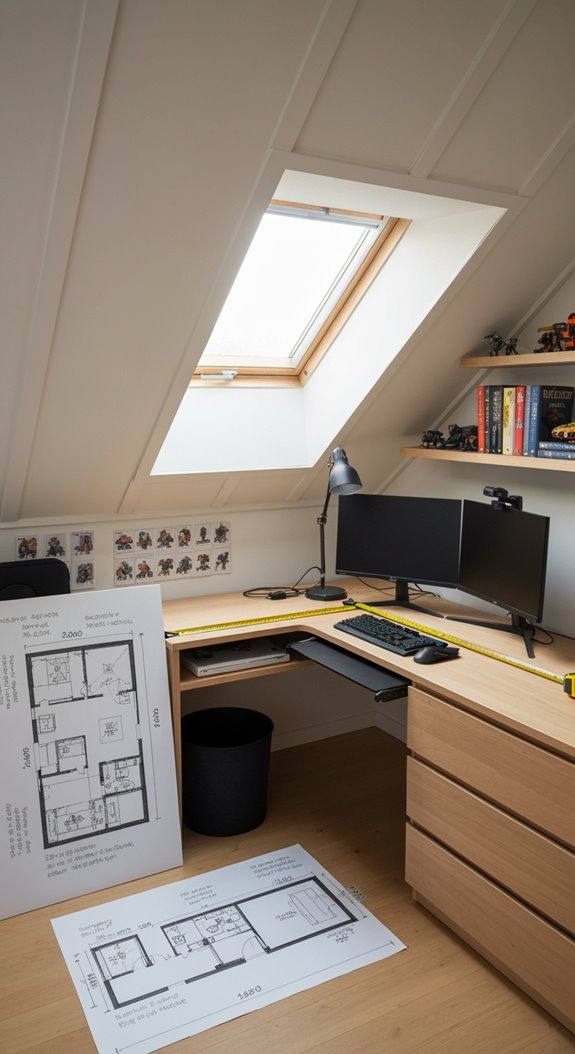 optimal desk space measurements