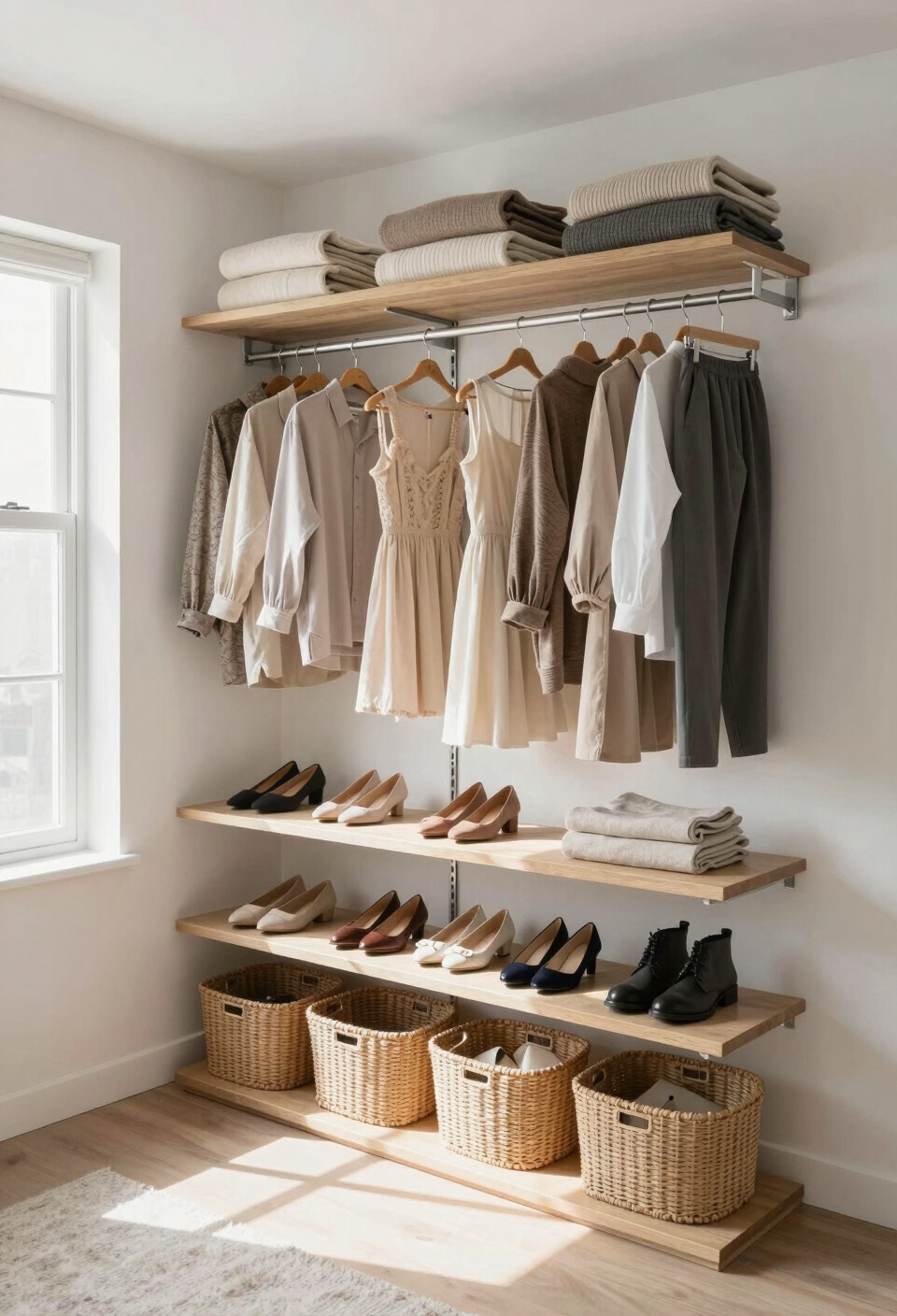 organize closet by category