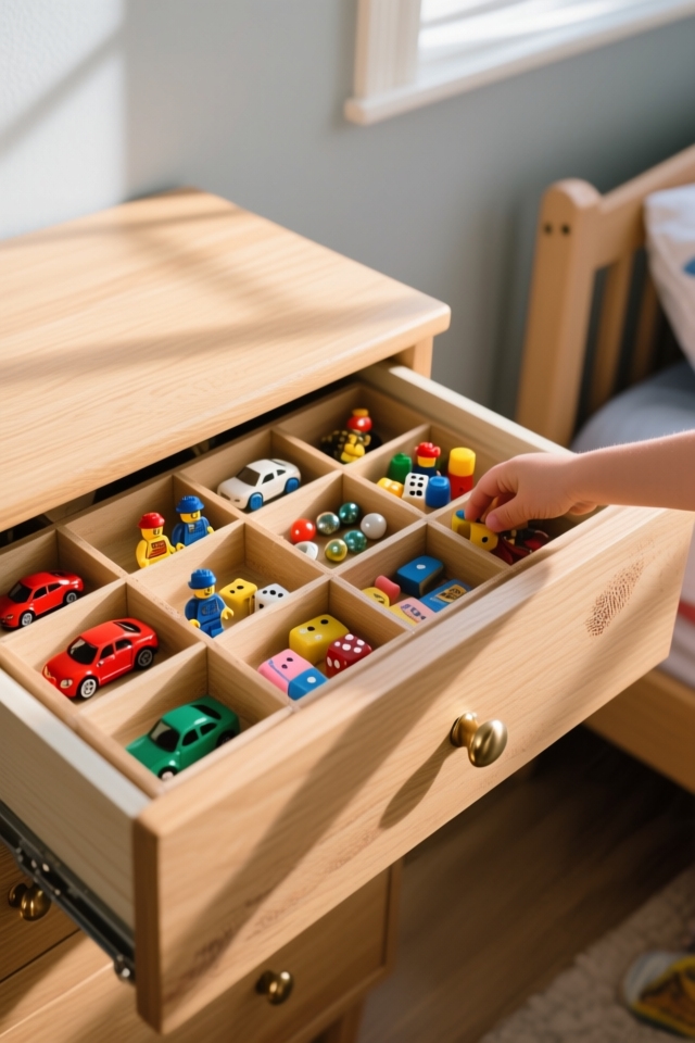 organize toys with dividers