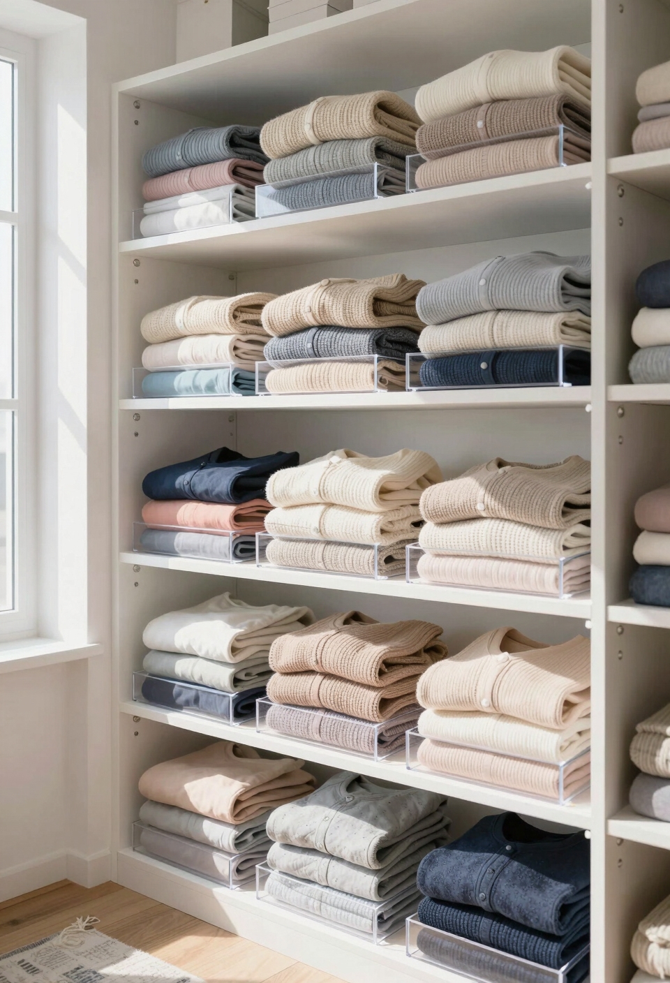 organize with shelf dividers