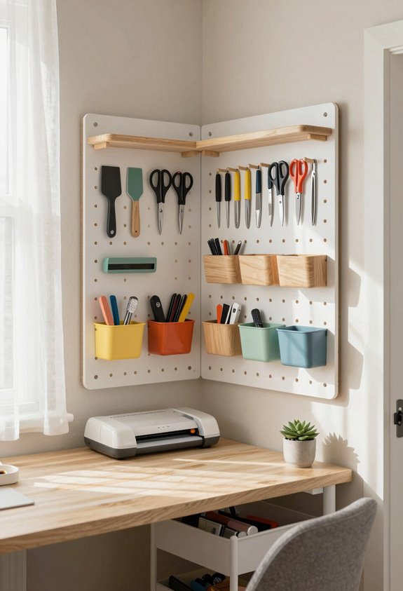 organized hand tools display