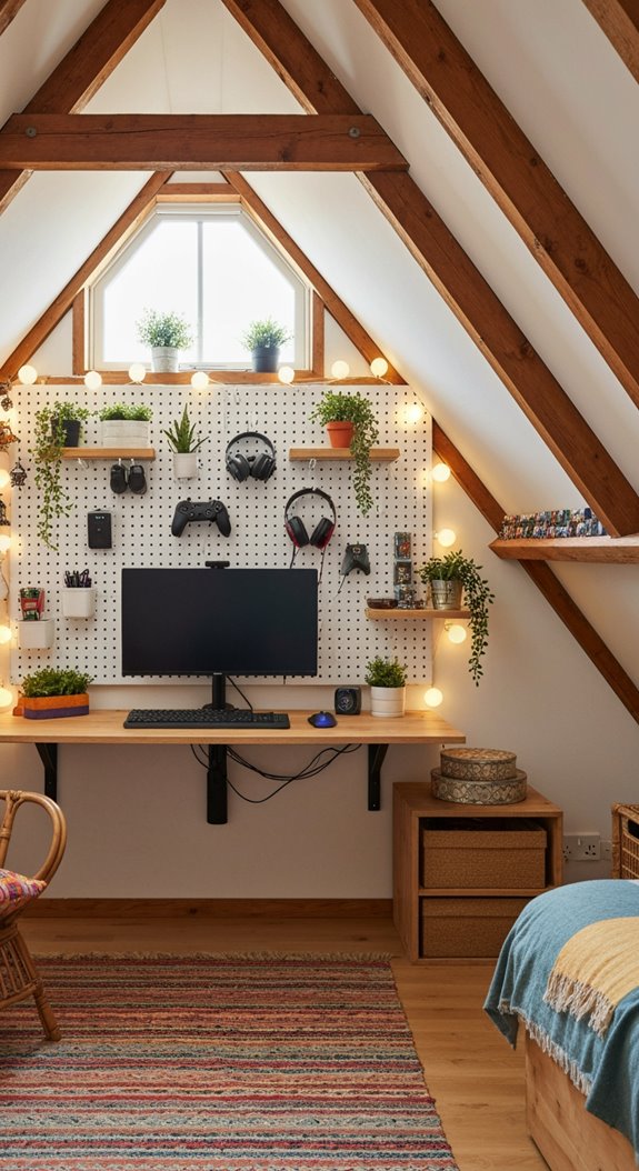 pegboard gaming organization system