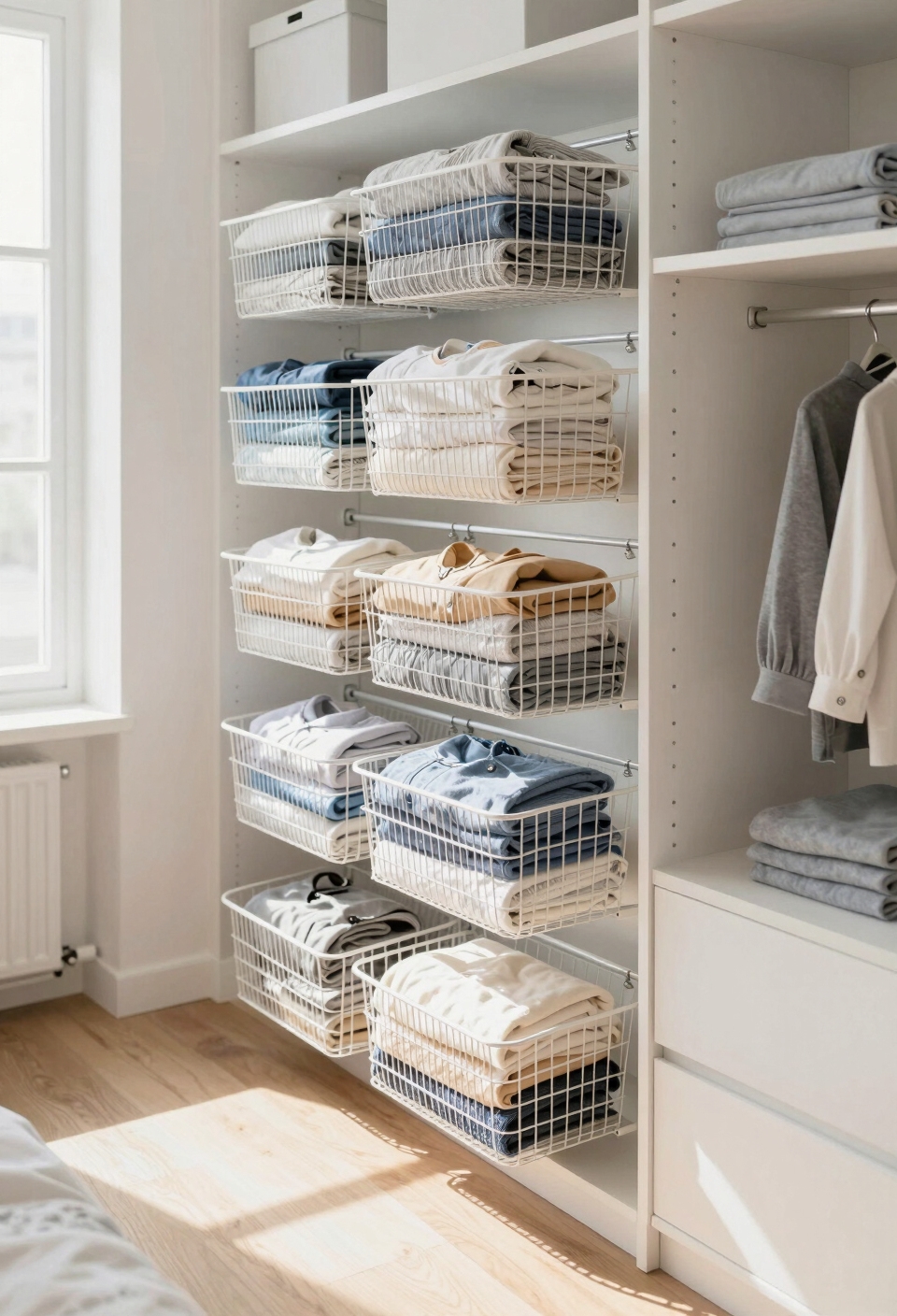 pull out baskets for organization