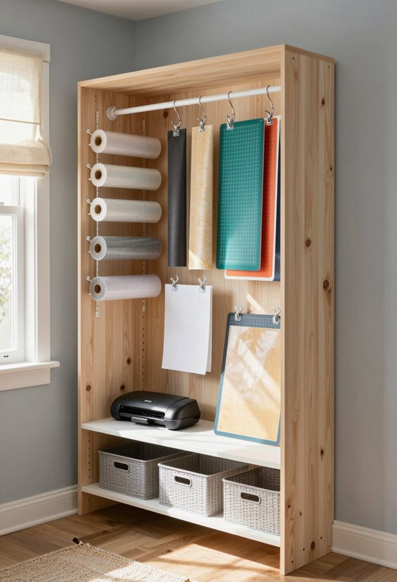 repurpose closet rod storage