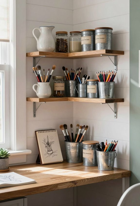 repurposed containers for organization