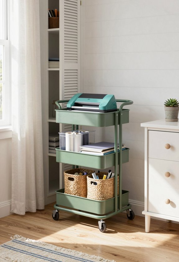 rolling cart for crafting