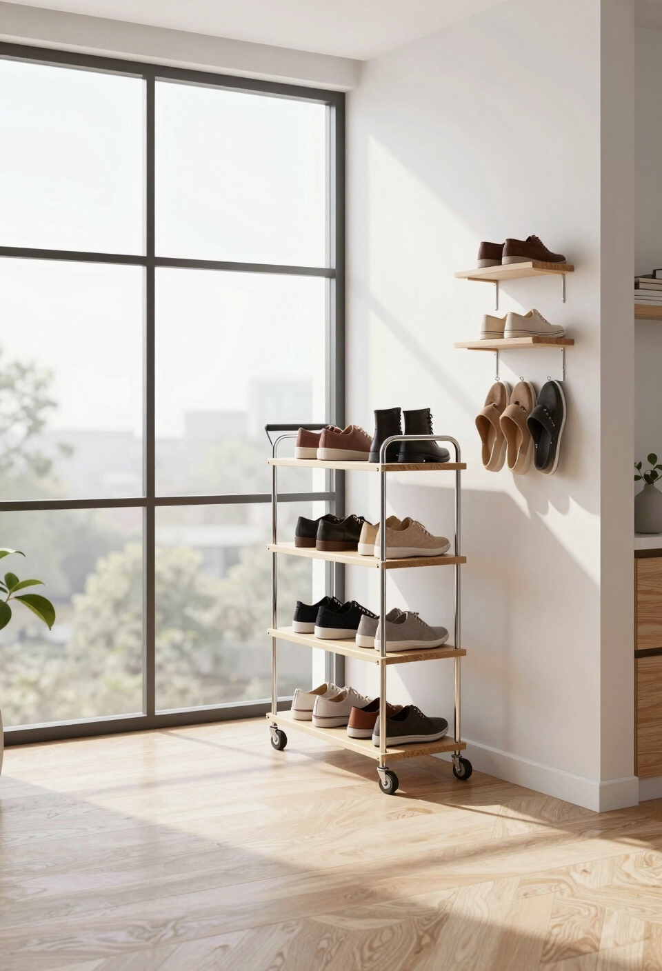 rolling shoe cart benefits