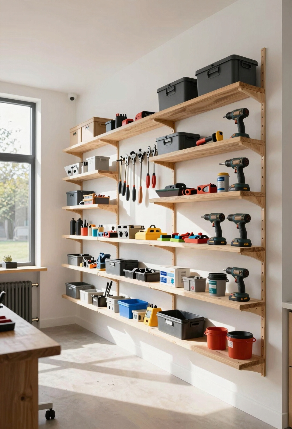 secure heavy shelving support