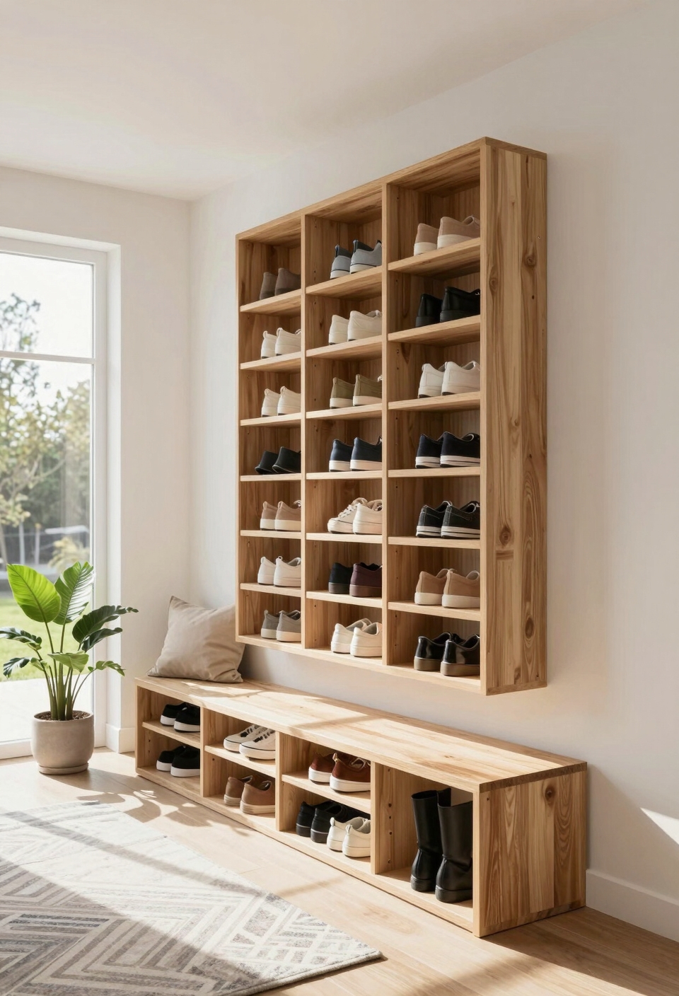shoe storage seating solution