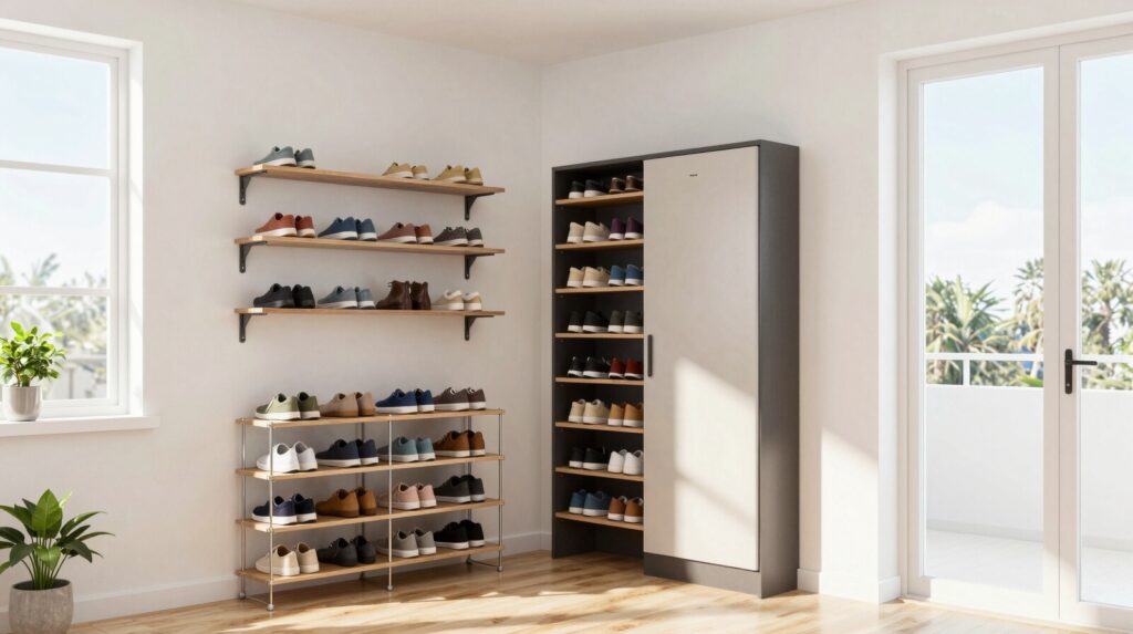 small space shoe storage