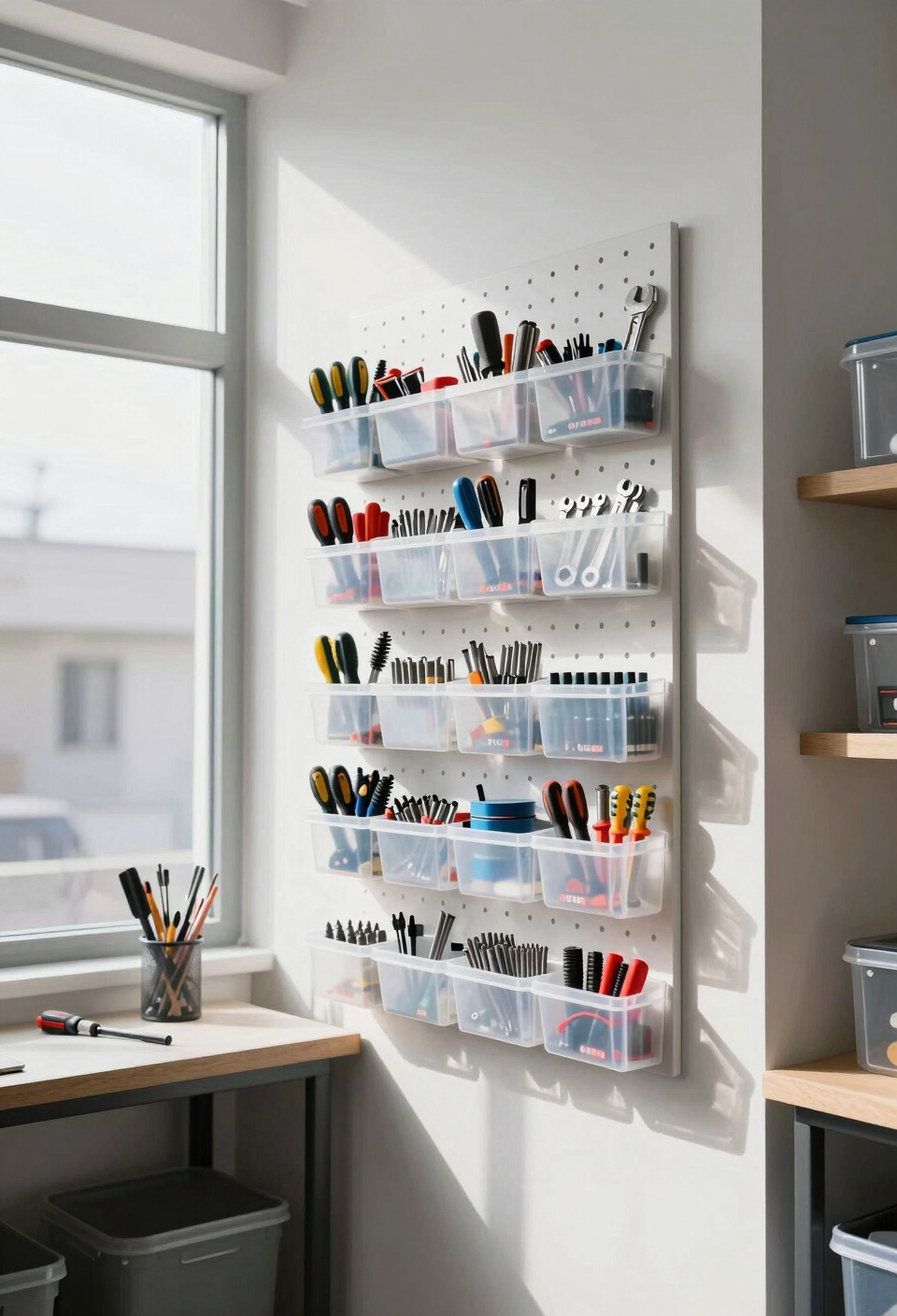 stackable clear plastic bins