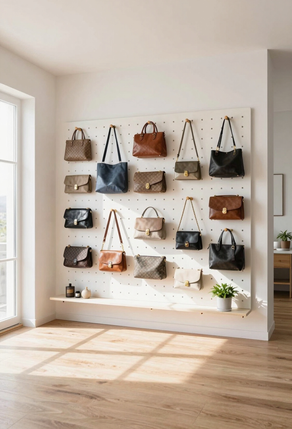 stylish bag wall display
