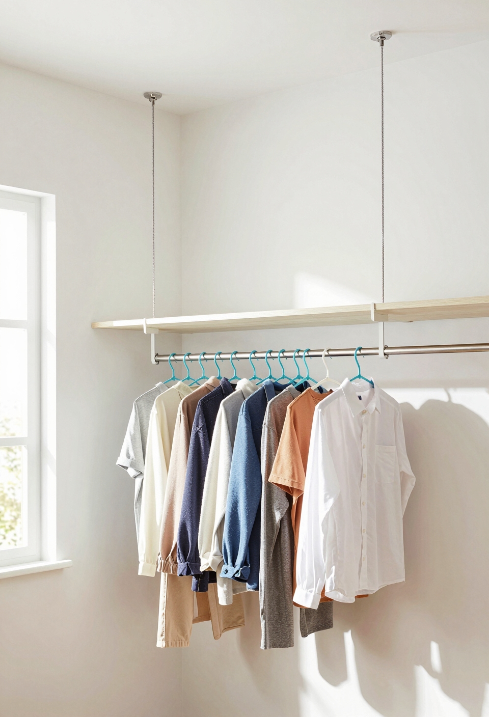 tension rod for lightweight items