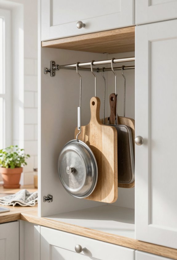 tension rods for organization