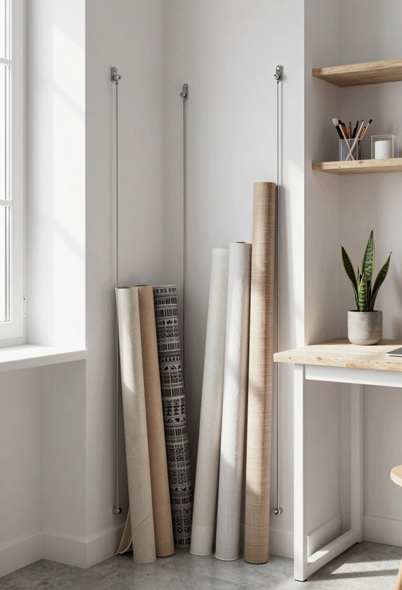 tension rods for organization