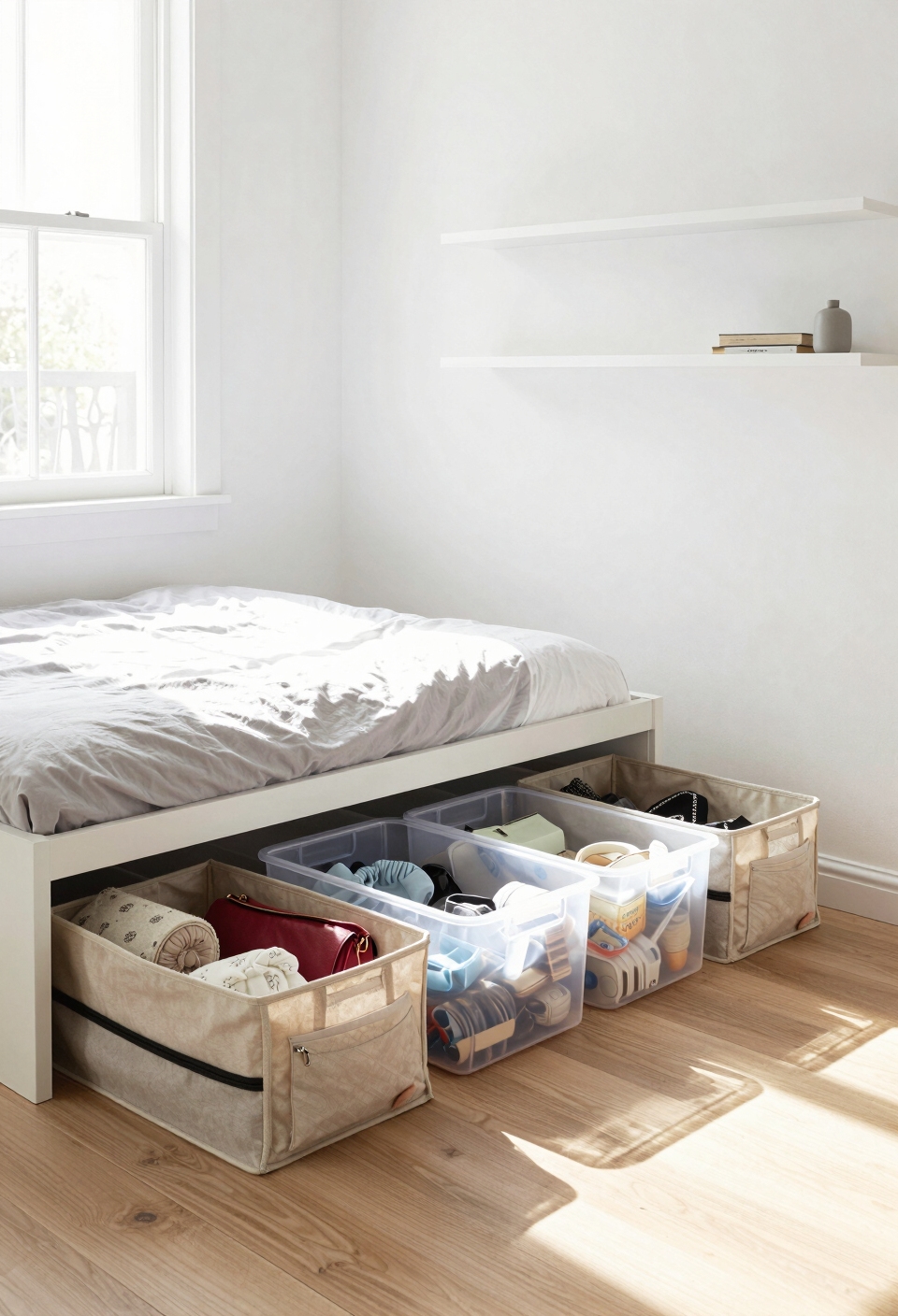 under bed bag storage solution