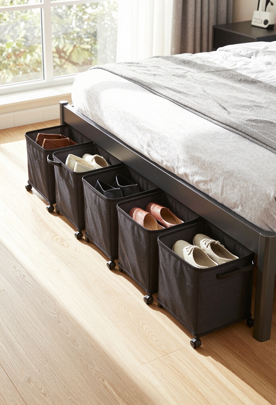 under bed shoe storage solutions