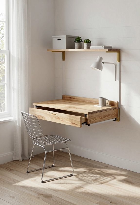 wall mounted foldable workspace solution