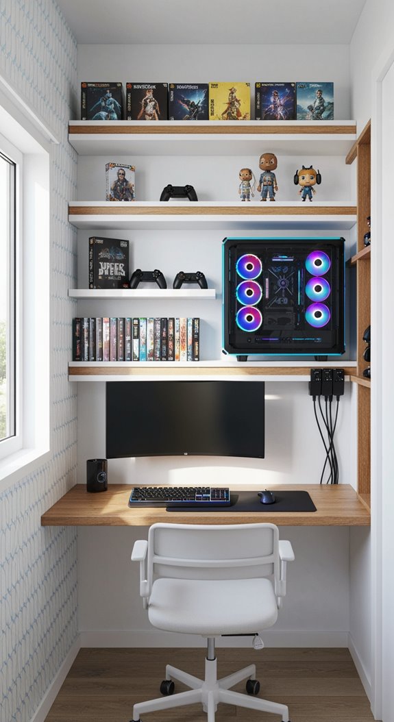 wall mounted game storage solution