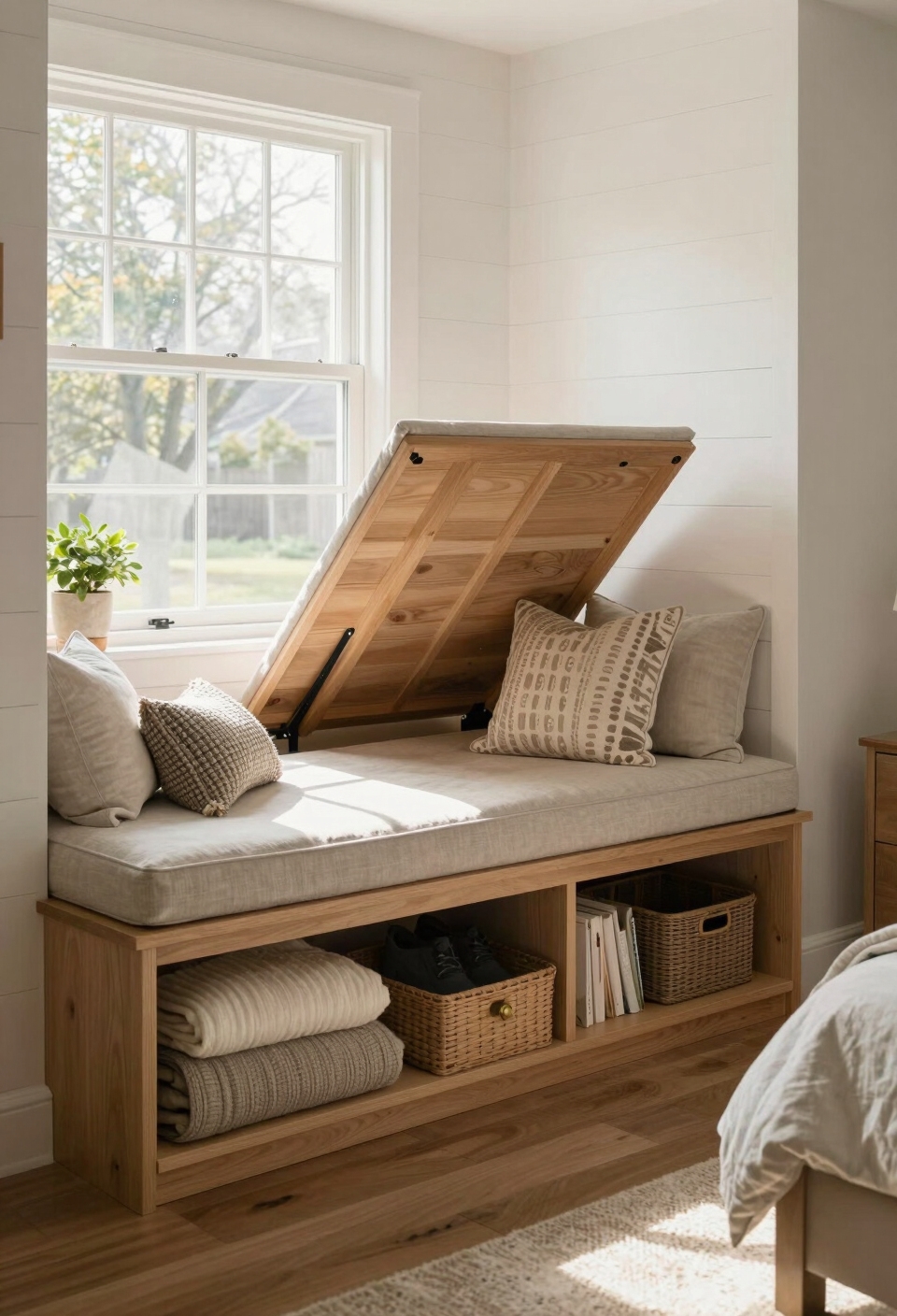 window seat storage solution