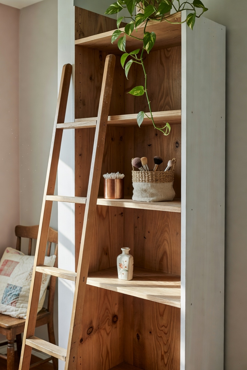 corner closet for vanity essentials