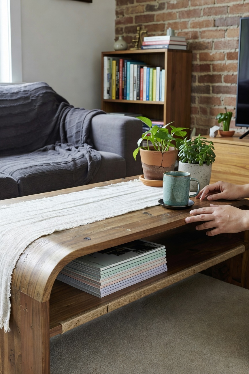 curved coffee table design