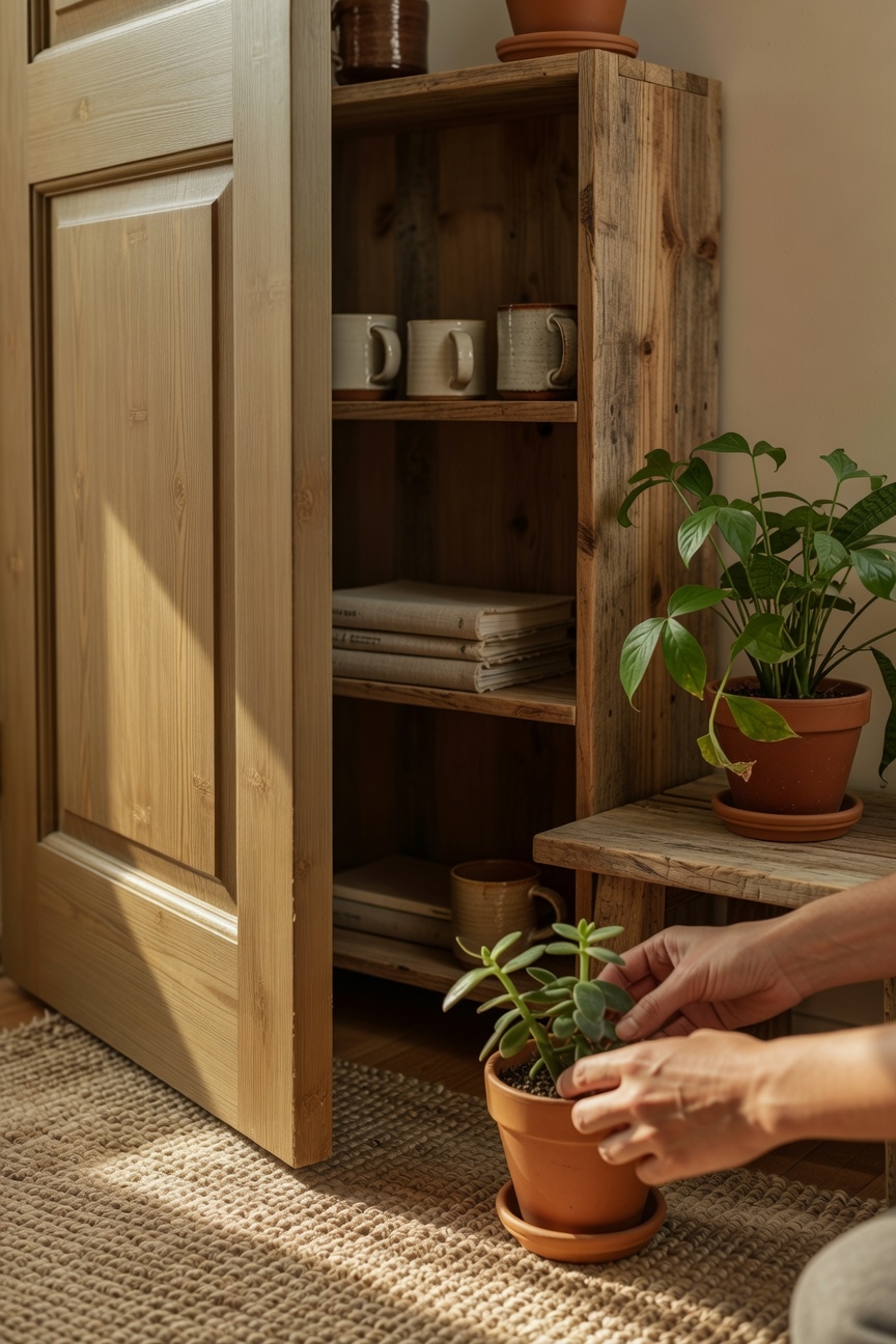 pale bamboo tinted front door