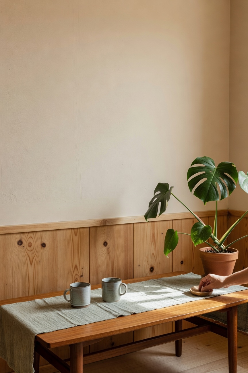 pale beige upper wall