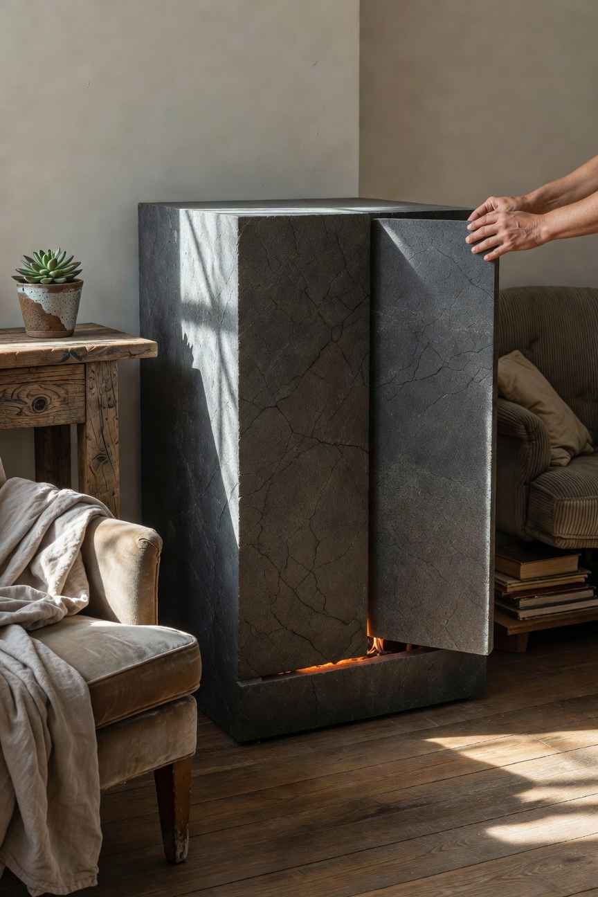 versatile stone firebox divider