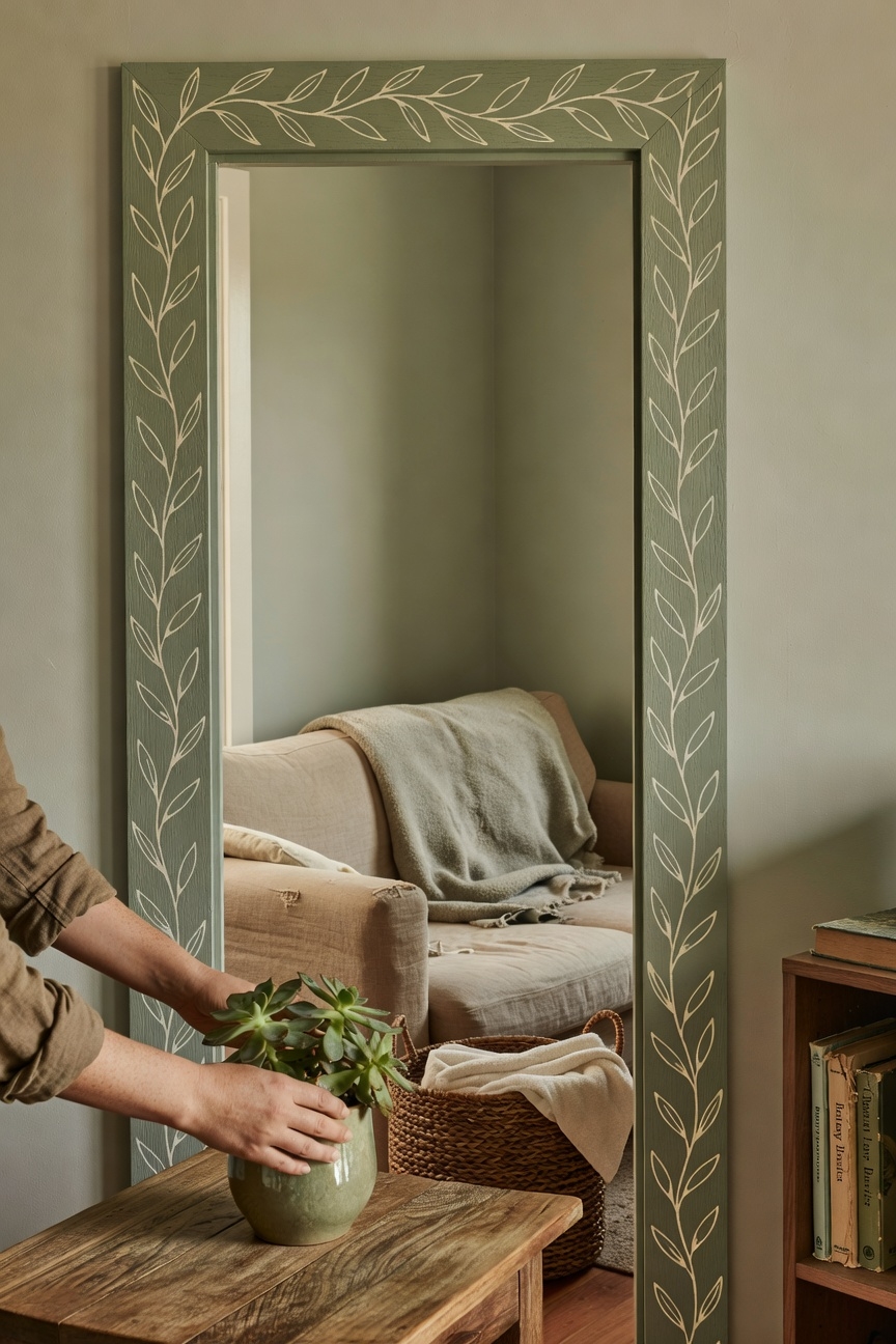 whisper thin leaf pattern painting