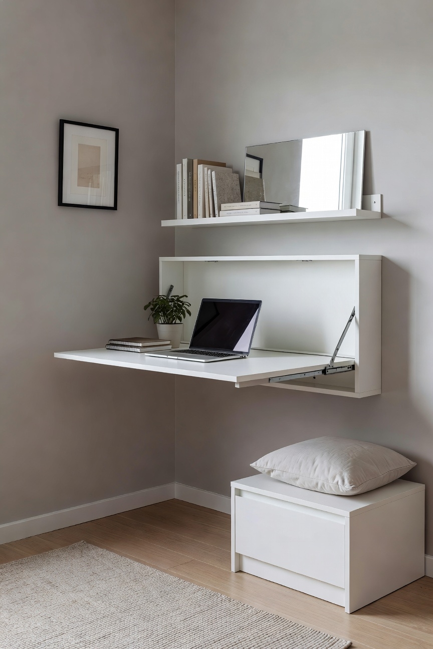 compact fold down workspace