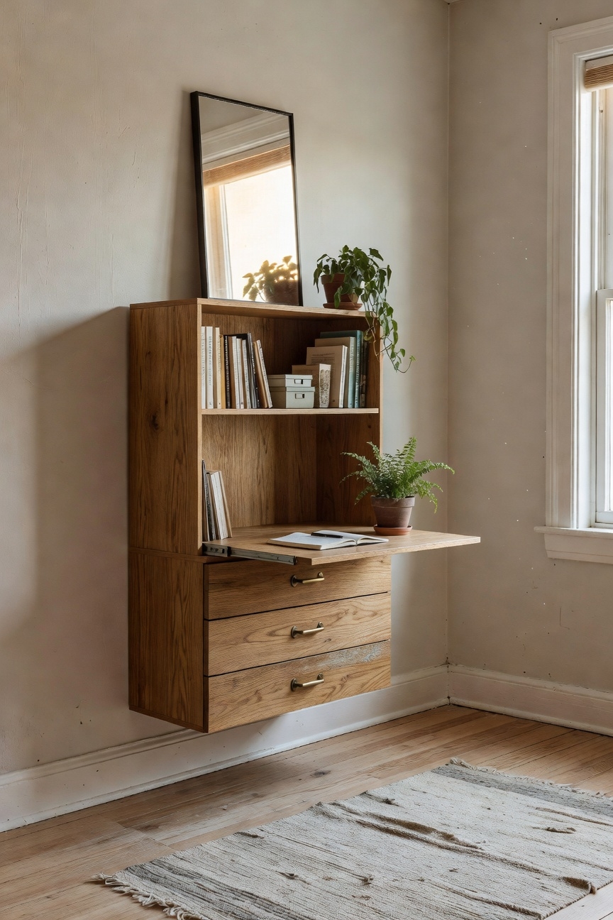 compact wall mounted workspace