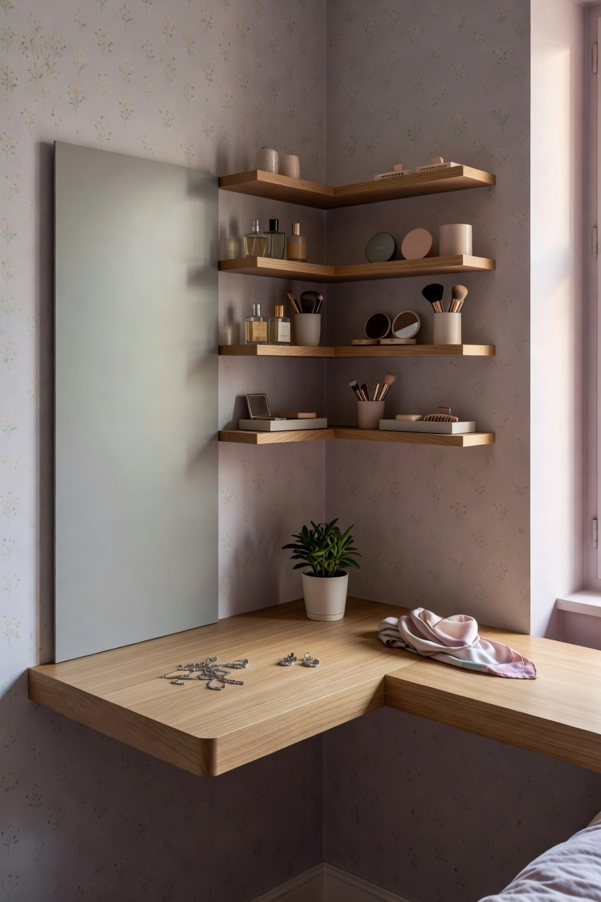 corner nook dressing table