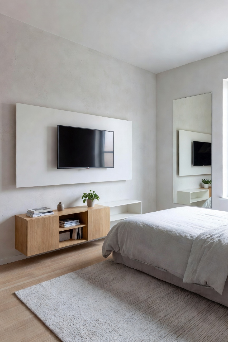 floating tv frees up space