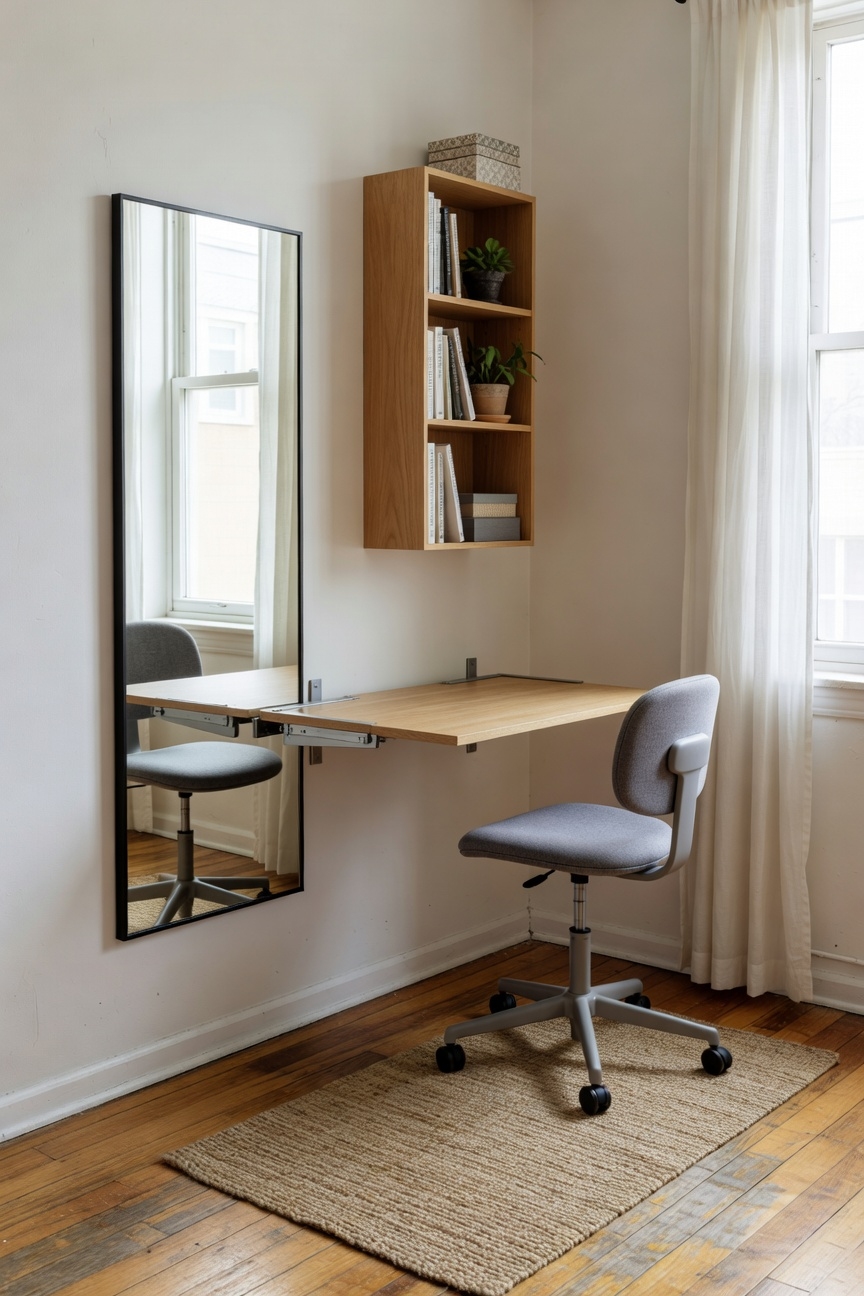 fold down desk with reinforced support