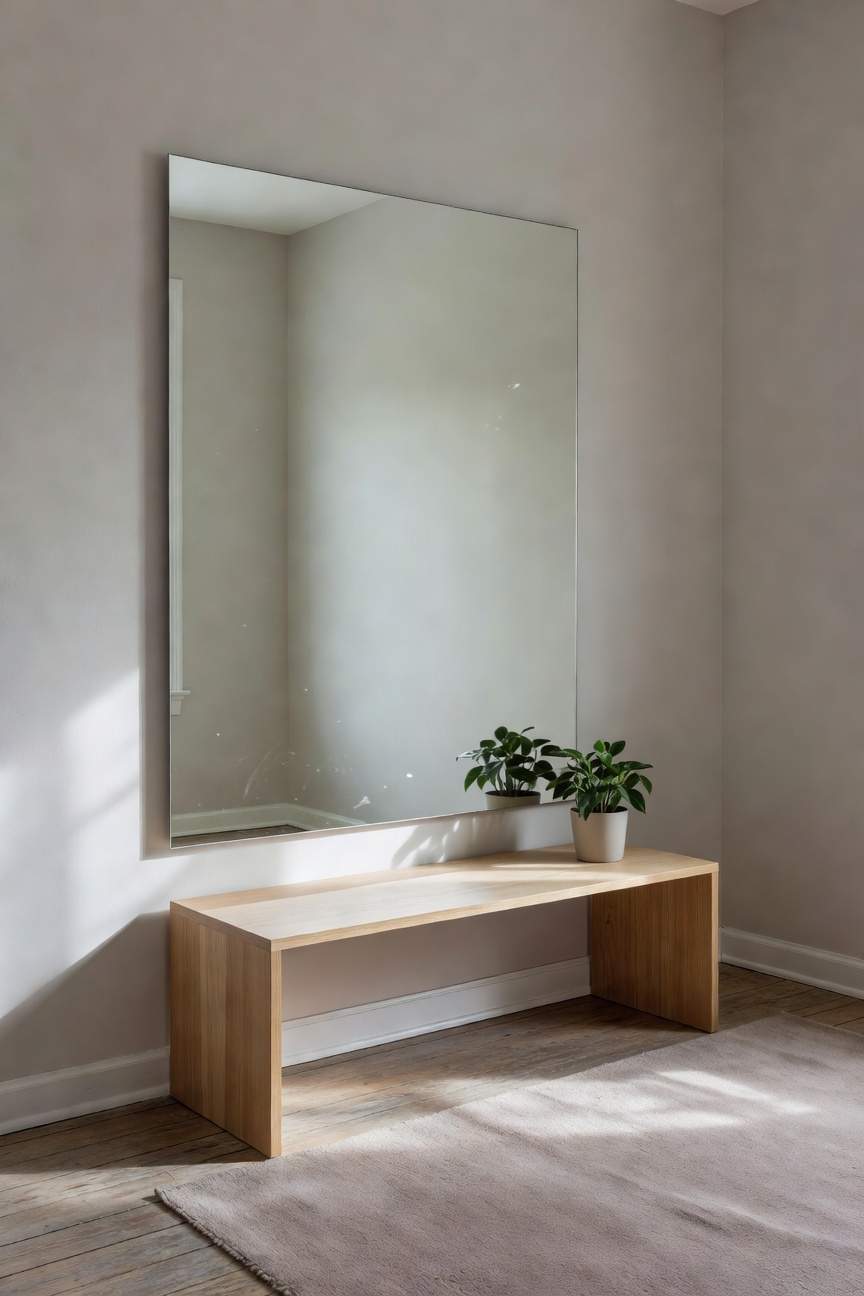 frameless tempered glass mirror