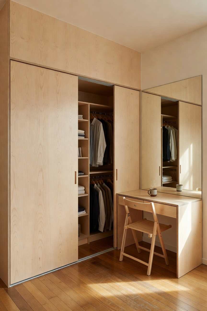 hidden sliding door storage