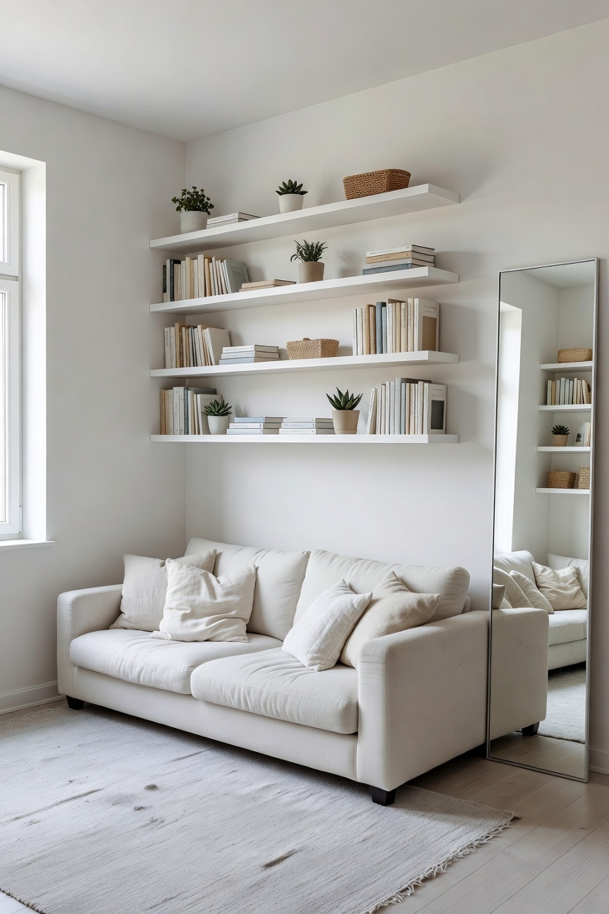 install floating wall shelves