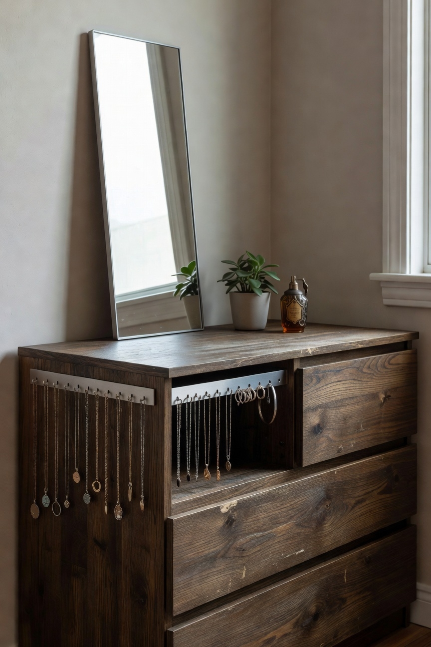 jewelry storage in dresser