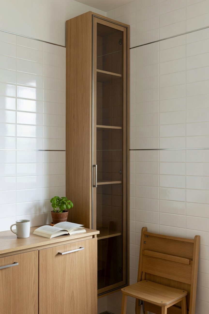 matching ceramic tile backsplash