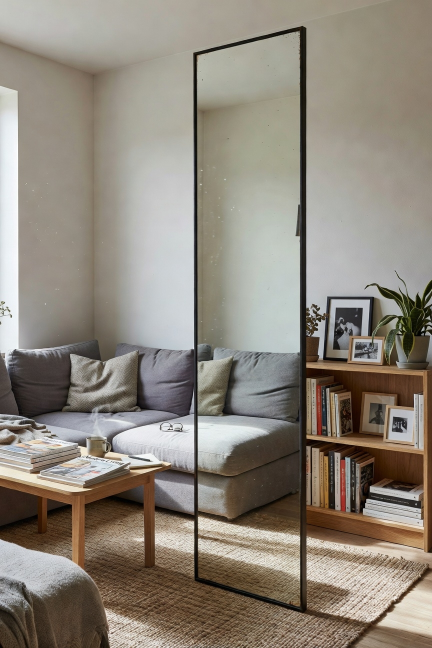 mirror panel room divider