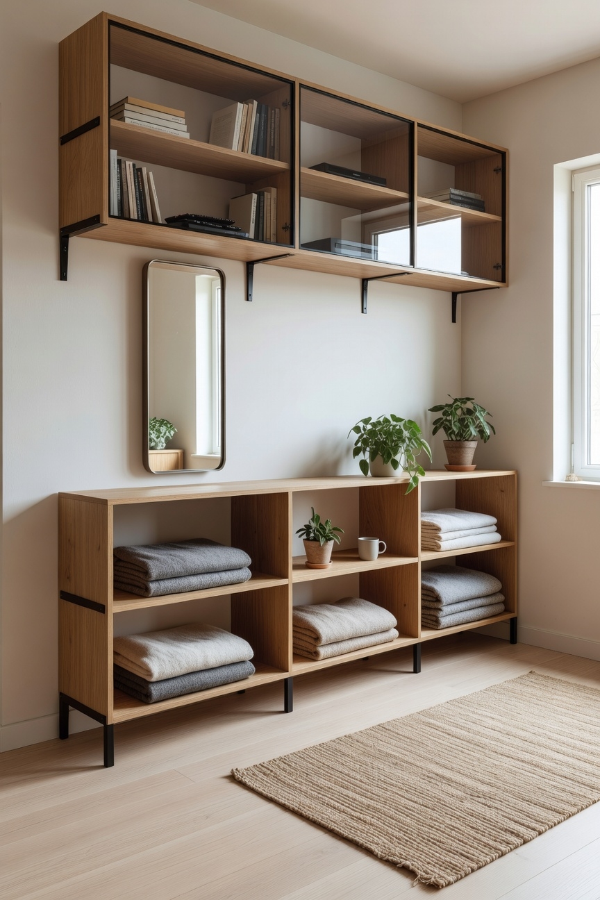 mix open and closed storage