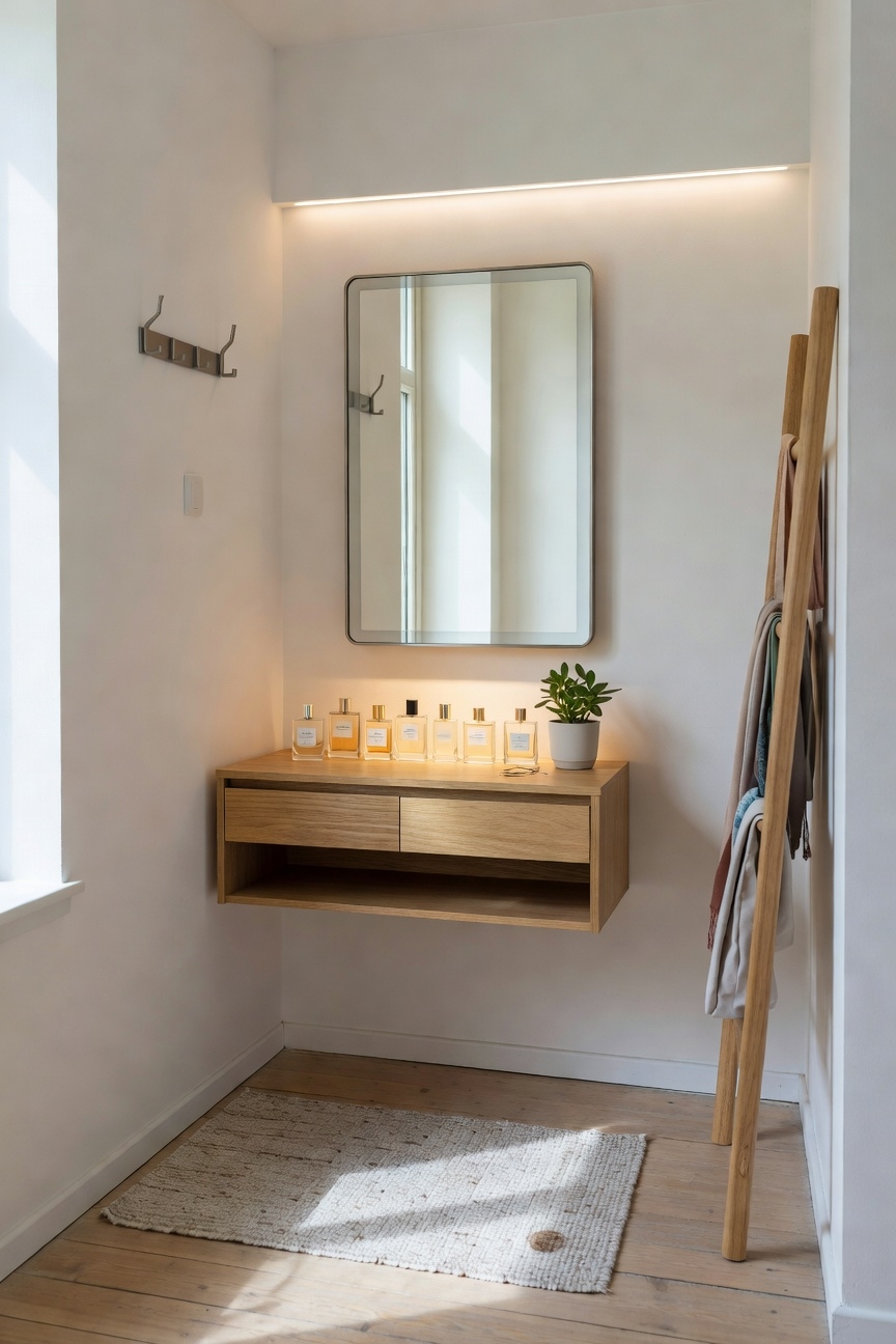 space saving led mirror lighting