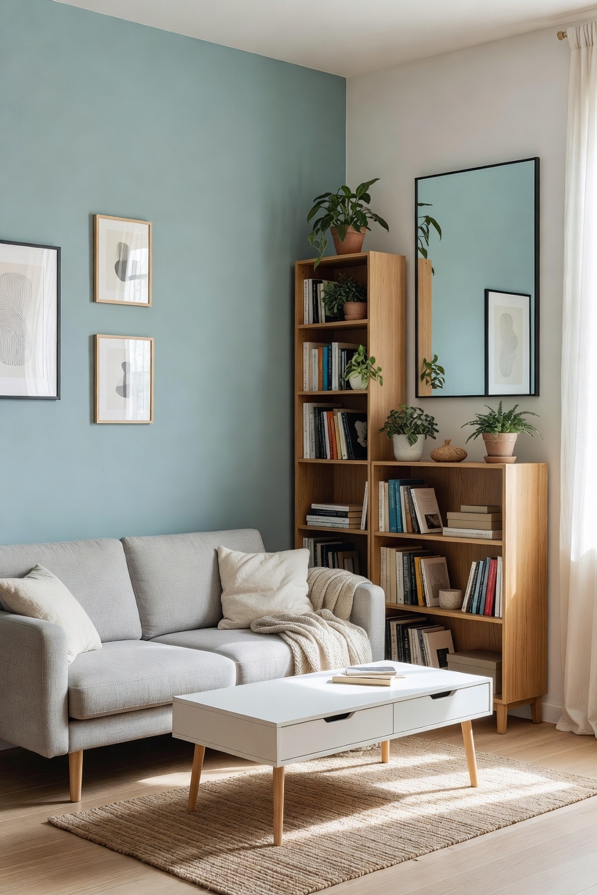 subtle teal textured accent