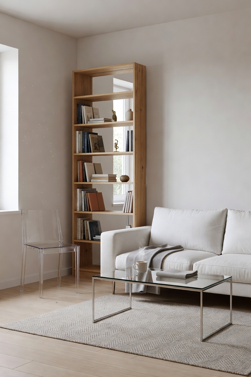 transparent acrylic furniture enhances brightness