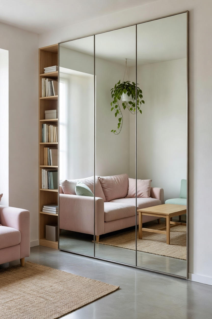 use large mirrors effectively