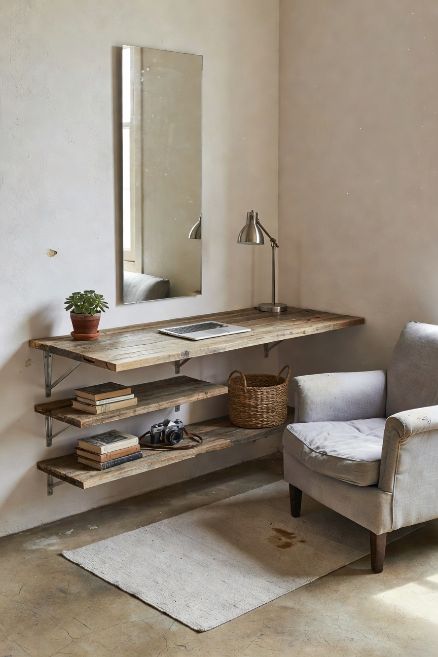 wall mounted space saving desk