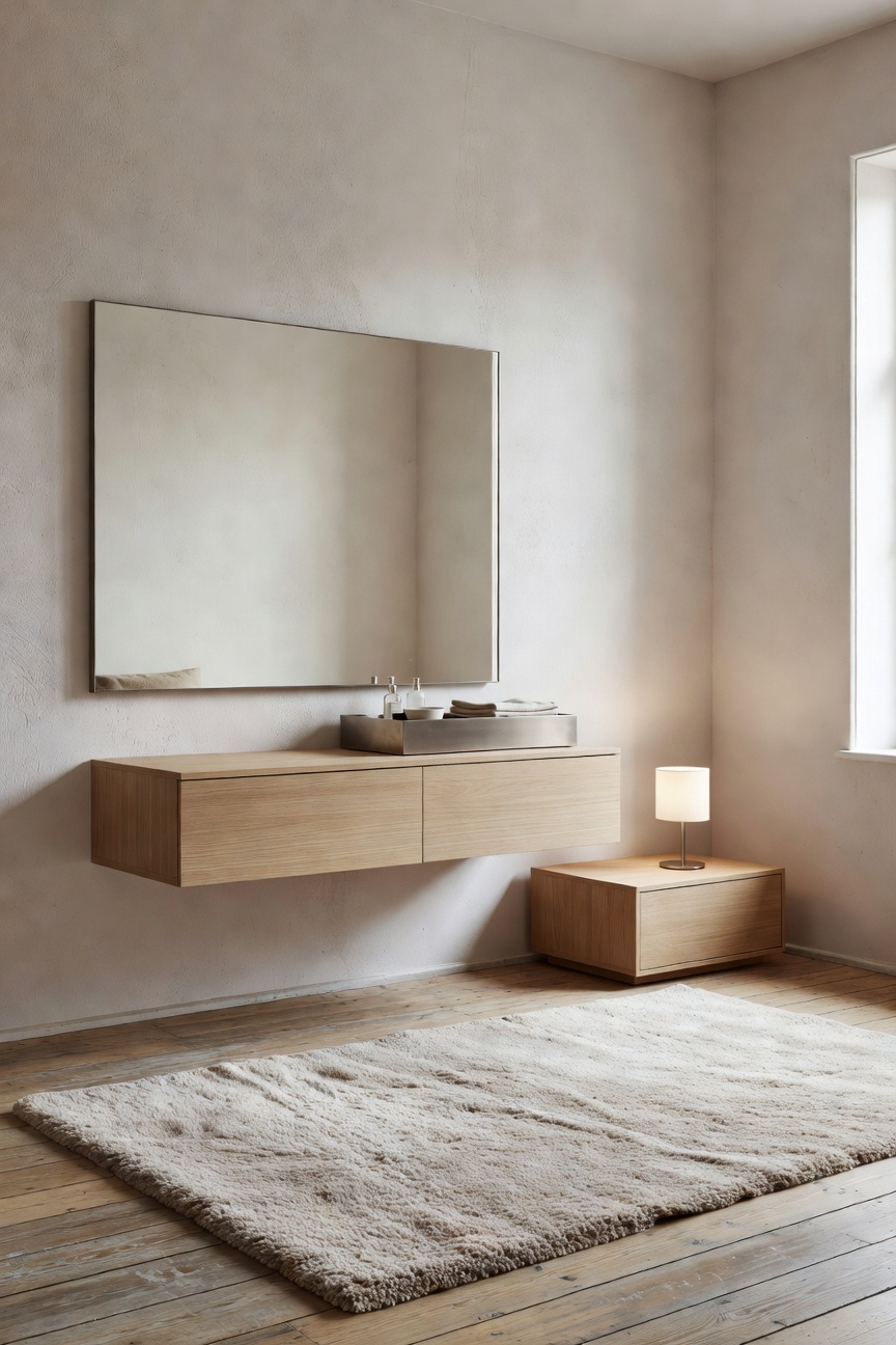 wall mounted vanity saves space